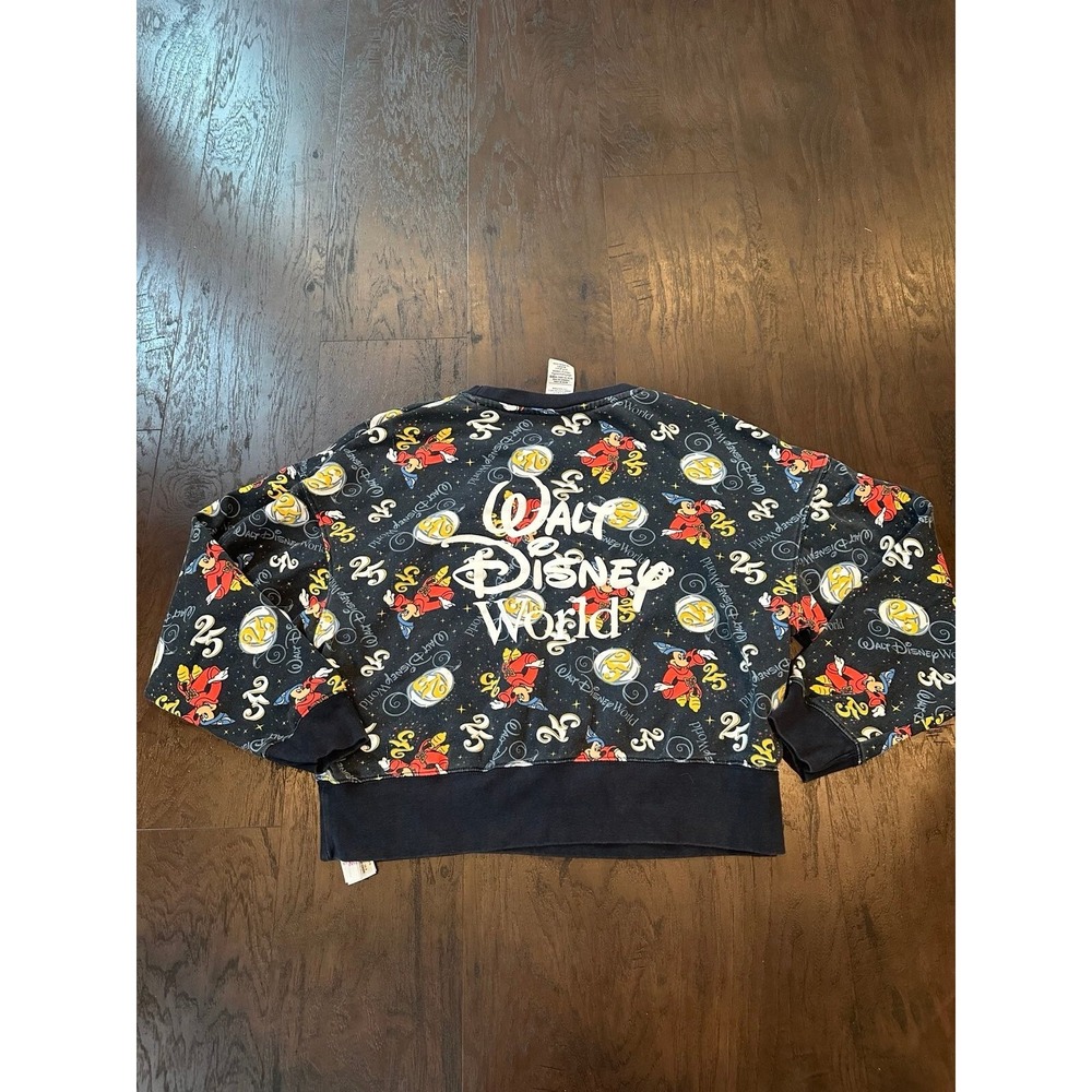 Walt Disney World Sweater adult Blue 25th‎ Anniversary Vault 50 Mickey b20